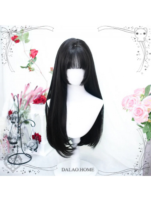 Lolita Wig Black Long Straight Hair Wig