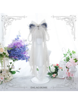 Lolita White Long Straight Wig