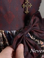 Sweet Vintage Lolita Madonna Cross Round Neck Jumperskirt suspender Dress