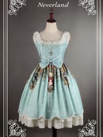 Sweet Vintage Lolita Madonna Cross Round Neck Jumperskirt suspender Dress
