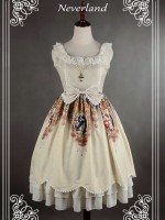 Sweet Vintage Lolita Madonna Cross Round Neck Jumperskirt suspender Dress