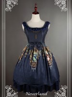 Sweet Vintage Lolita Madonna Cross Round Neck Jumperskirt suspender Dress