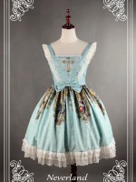 Vintage Madonna Cross Print V Waist Lolita Jumperskirt