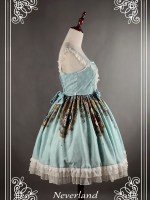 Vintage Madonna Cross Print V Waist Lolita Jumperskirt