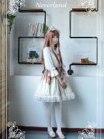 Vintage Madonna Cross Print V Waist Lolita Jumperskirt