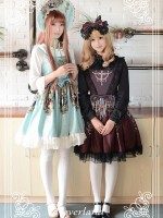 Vintage Madonna Cross Print V Waist Lolita Jumperskirt