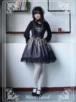 Vintage Madonna Cross Print V Waist Lolita Jumperskirt