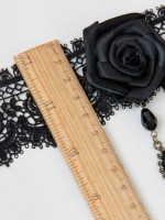 Man-made Diamond Pendant Vintage Lace Rose Choker Man-made Diamond Pendant Vintage Lace Rose Choker