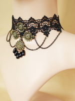 Man-made Peal Pendant Vintage Lace Choker Man-made Peal Pendant Vintage Lace Choker
