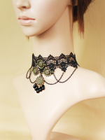 Man-made Peal Pendant Vintage Lace Choker Man-made Peal Pendant Vintage Lace Choker