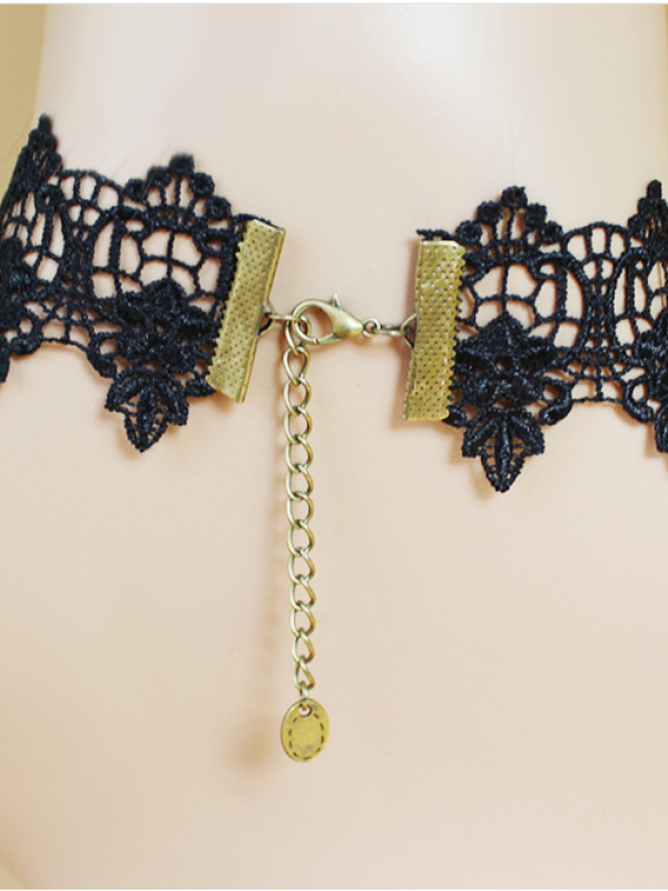Man-made Peal Pendant Vintage Lace Choker Man-made Peal Pendant Vintage Lace Choker