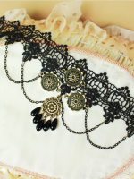 Man-made Peal Pendant Vintage Lace Choker Man-made Peal Pendant Vintage Lace Choker