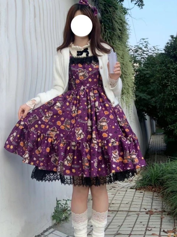 Meow Meow Witch Halloween JSK Meow Meow Witch Halloween JSK