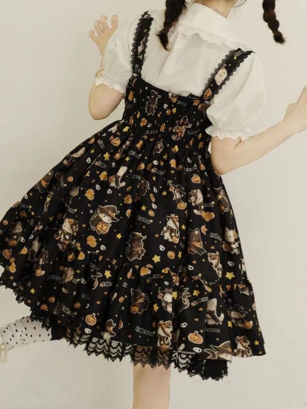 Meow Meow Witch Halloween JSK Meow Meow Witch Halloween JSK