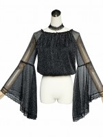 Milu - Soul Eater Palace Gothic Trumpet Sleeve Blouse Milu - Soul Eater Palace Gothic Trumpet Sleeve Blouse