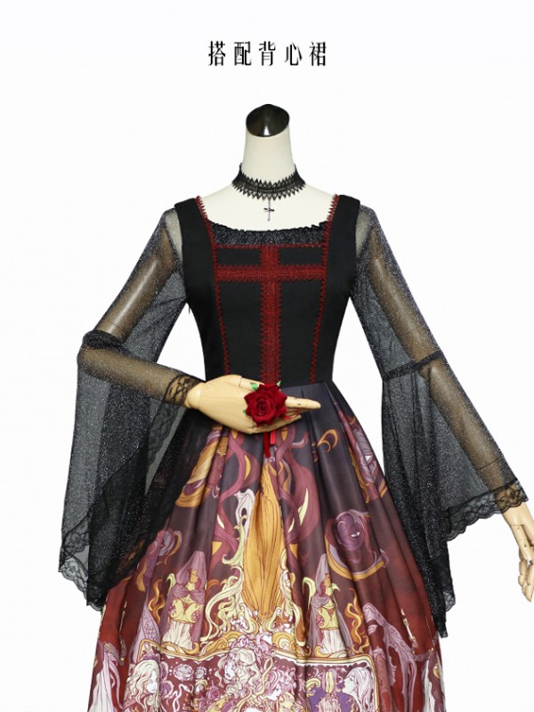 Milu - Soul Eater Palace Gothic Trumpet Sleeve Blouse Milu - Soul Eater Palace Gothic Trumpet Sleeve Blouse