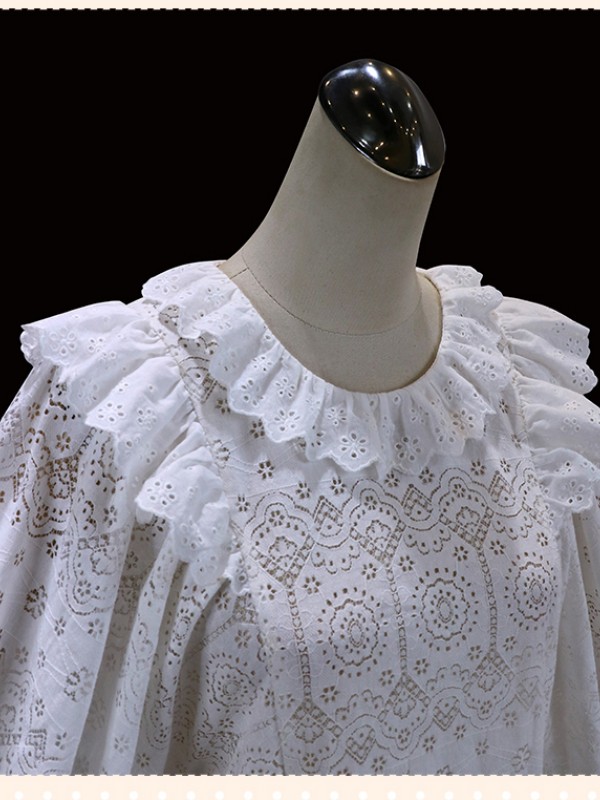 Milu - Sunlight Hollowed-out Blouse Milu - Sunlight Hollowed-out Blouse