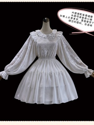 Milu - Sunlight Hollowed-out Blouse