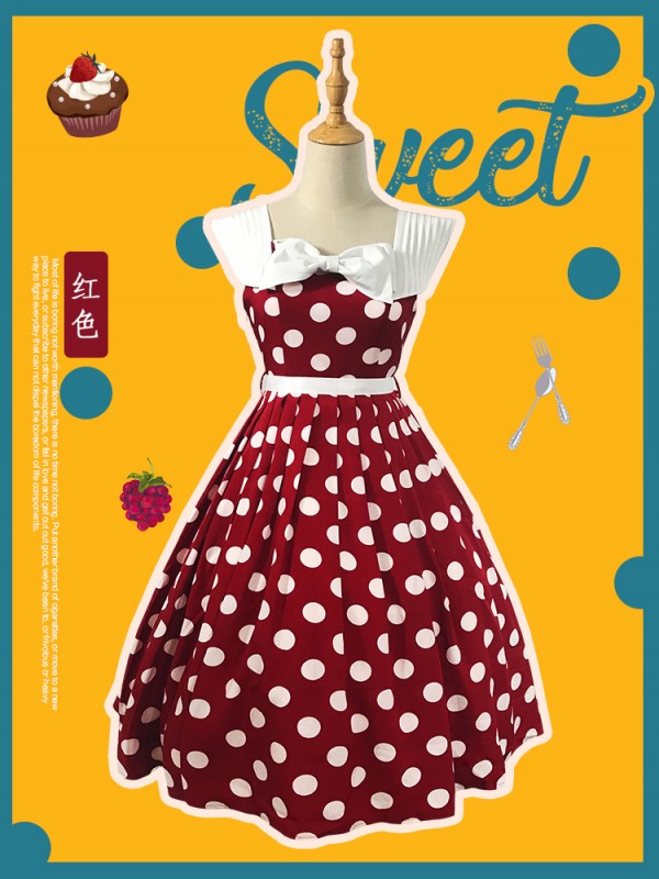 Miss Yaodu Polka Dot Herben One-piece Miss Yaodu Polka Dot Herben One-piece