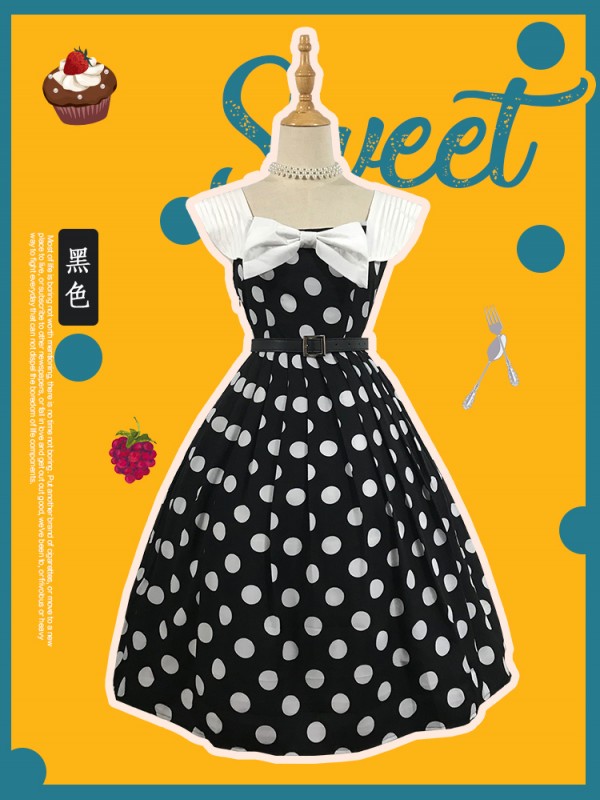 Miss Yaodu Polka Dot Herben One-piece Miss Yaodu Polka Dot Herben One-piece
