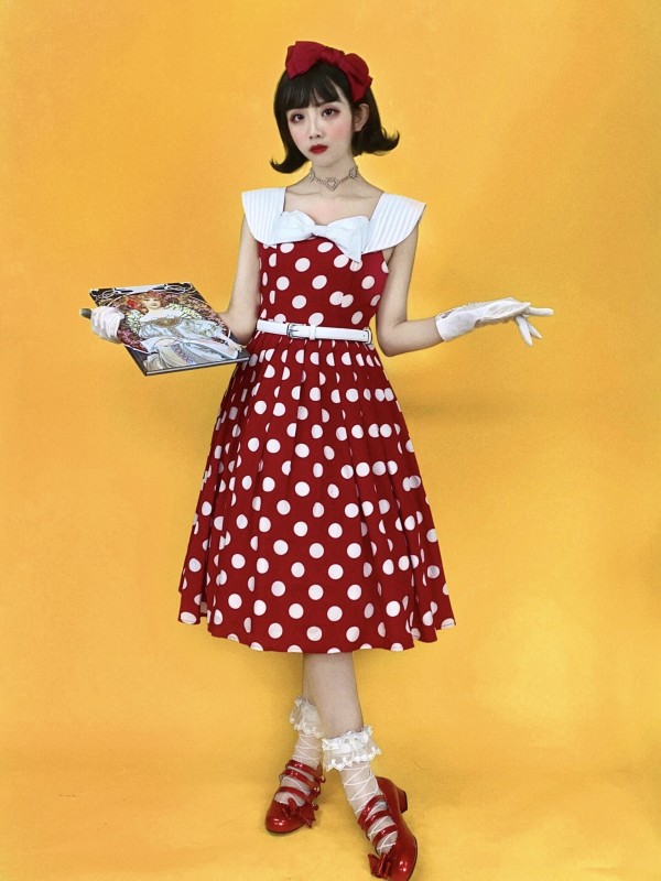 Miss Yaodu Polka Dot Herben One-piece Miss Yaodu Polka Dot Herben One-piece