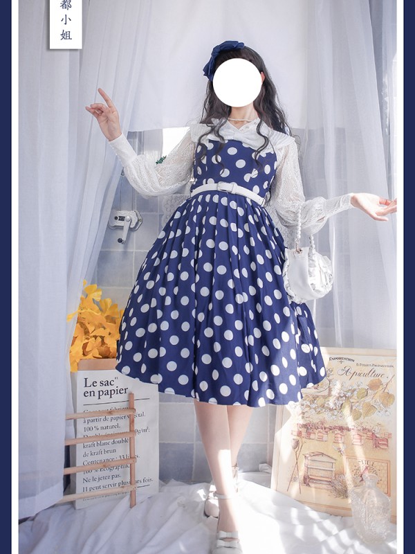 Miss Yaodu Polka Dot Herben One-piece Miss Yaodu Polka Dot Herben One-piece