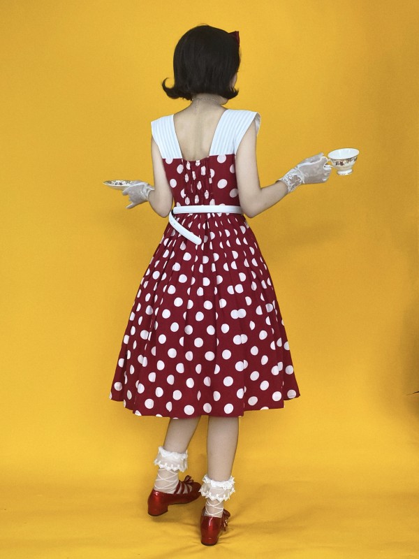Miss Yaodu Polka Dot Herben One-piece Miss Yaodu Polka Dot Herben One-piece