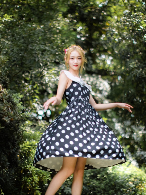 Miss Yaodu Polka Dot Herben One-piece Miss Yaodu Polka Dot Herben One-piece