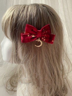 Moon Pendant Hair Clip