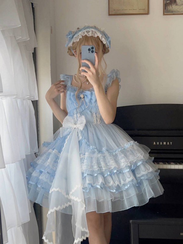 【Moon Shadow Galaxy Dream】~Lolita Wedding style Jumperskirt 【Moon Shadow Galaxy Dream】~Lolita Wedding style Jumperskirt