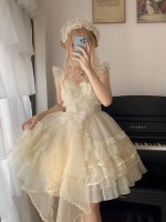 【Moon Shadow Galaxy Dream】~Lolita Wedding style Jumperskirt 【Moon Shadow Galaxy Dream】~Lolita Wedding style Jumperskirt