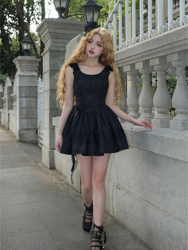 【Night Traveling】~lolita Jumperskirt~Black Coat/Long model/Short model 【Night Traveling】~lolita Jumperskirt~Black Coat/Long model/Short model