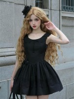 【Night Traveling】~lolita Jumperskirt~Black Coat/Long model/Short model 【Night Traveling】~lolita Jumperskirt~Black Coat/Long model/Short model