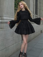 【Night Traveling】~lolita Jumperskirt~Black Coat/Long model/Short model 【Night Traveling】~lolita Jumperskirt~Black Coat/Long model/Short model