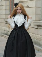 【Night Traveling】~lolita Jumperskirt~Black Coat/Long model/Short model 【Night Traveling】~lolita Jumperskirt~Black Coat/Long model/Short model
