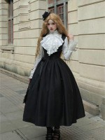 【Night Traveling】~lolita Jumperskirt~Black Coat/Long model/Short model 【Night Traveling】~lolita Jumperskirt~Black Coat/Long model/Short model