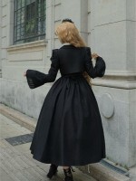 【Night Traveling】~lolita Jumperskirt~Black Coat/Long model/Short model 【Night Traveling】~lolita Jumperskirt~Black Coat/Long model/Short model