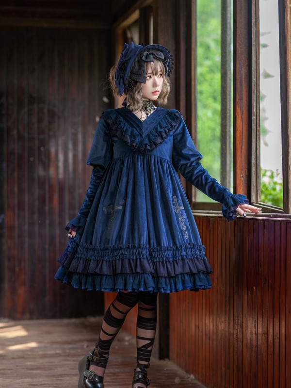 INFANTA * Holy Fruit Estate * OP Lolita Autumn Embroidered Dress INFANTA * Holy Fruit Estate * OP Lolita Autumn Embroidered Dress