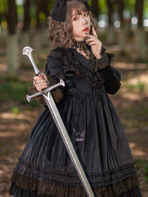 INFANTA * Holy Fruit Estate * OP Lolita Autumn Embroidered Dress INFANTA * Holy Fruit Estate * OP Lolita Autumn Embroidered Dress