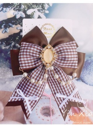 Pearl Bowknot Lolita Hair Clips