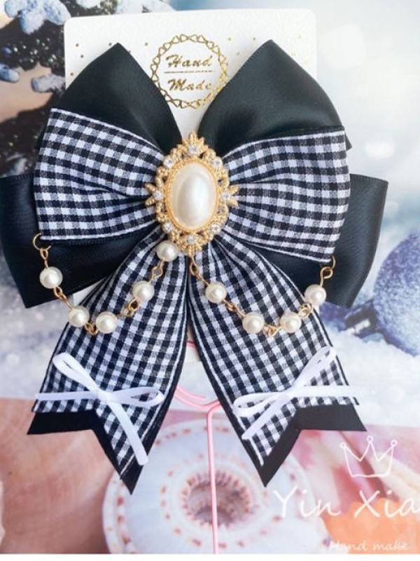Pearl Bowknot Lolita Hair Clips Pearl Bowknot Lolita Hair Clips