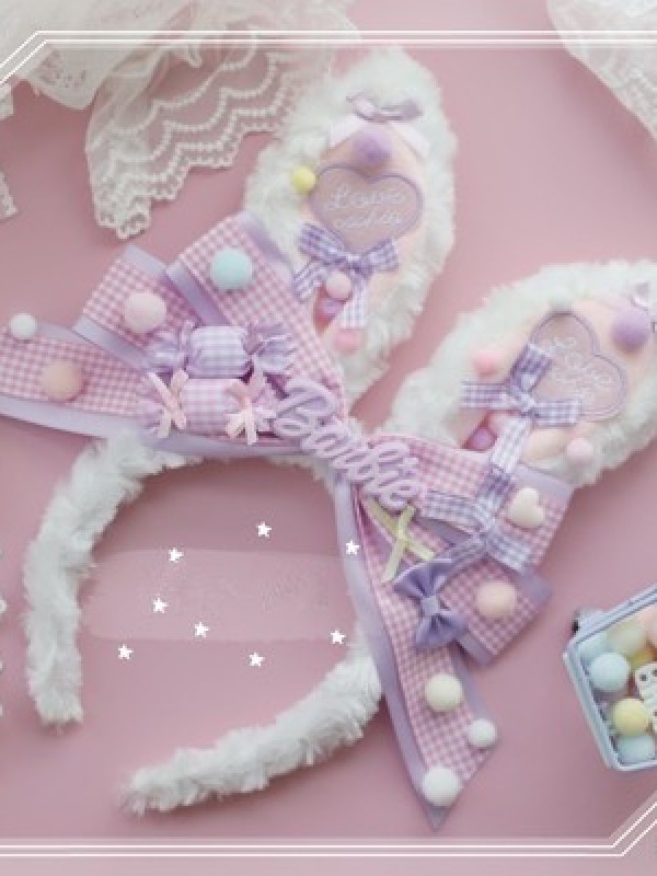Plush Rabbit Ear Bowknot Lolita KC Plush Rabbit Ear Bowknot Lolita KC