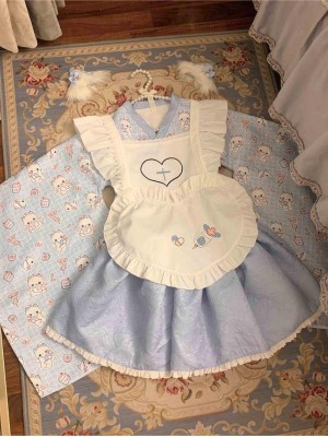 【Pray cat】~Lolita~Japanese-style Long and short Maid dress