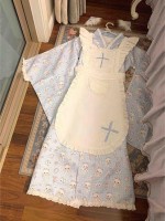 【Pray cat】~Lolita~Japanese-style Long and short Maid dress 【Pray cat】~Lolita~Japanese-style Long and short Maid dress