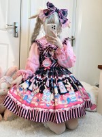 【Rabbit dessert】~lolita~Sleeveless dress~Black&pink 【Rabbit dessert】~lolita~Sleeveless dress~Black&pink