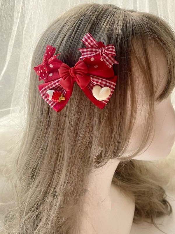 Red Bowknot Hair Pin Red Bowknot Hair Pin