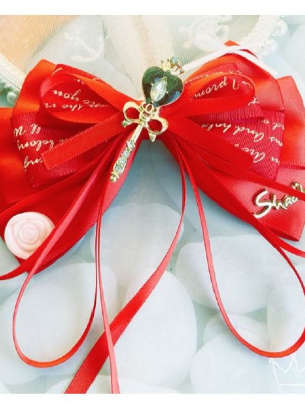 Red Bowknot Lolita Accessories