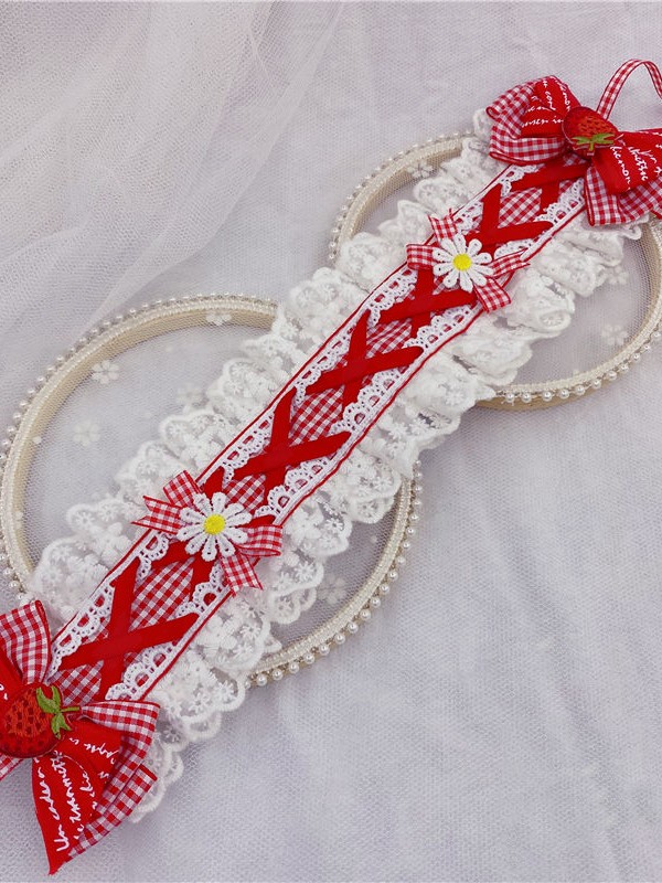 Red Lace Headband Red Lace Headband