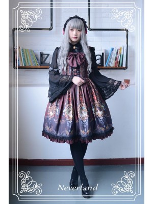 Rococo Story Retro Palace Print JSK Lolita Jumperskirt
