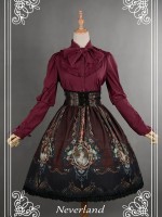 Vintage Palace Print Rococo Story Lolita Skirt